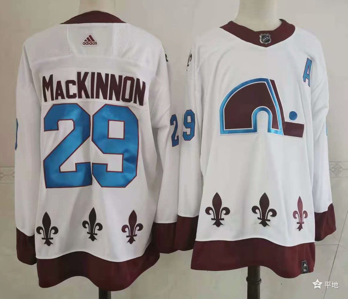 Cheap Men Colorado Avalanche 29 Mackinnon White Authentic Stitched 2020 Adidias NHL Jersey